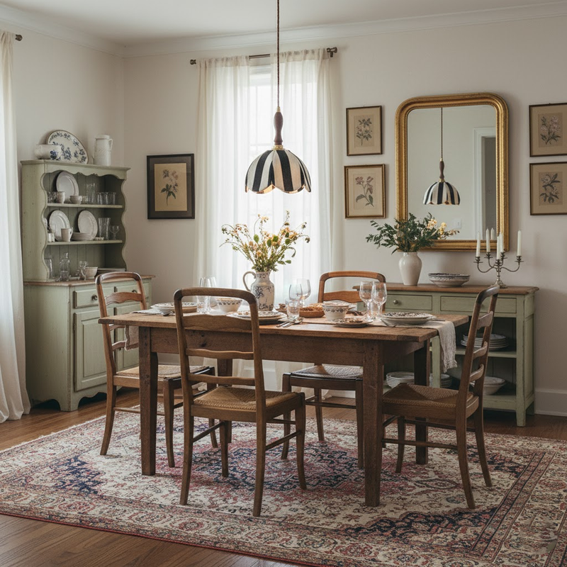 Stripe Tulip Pendant Light 7.9"