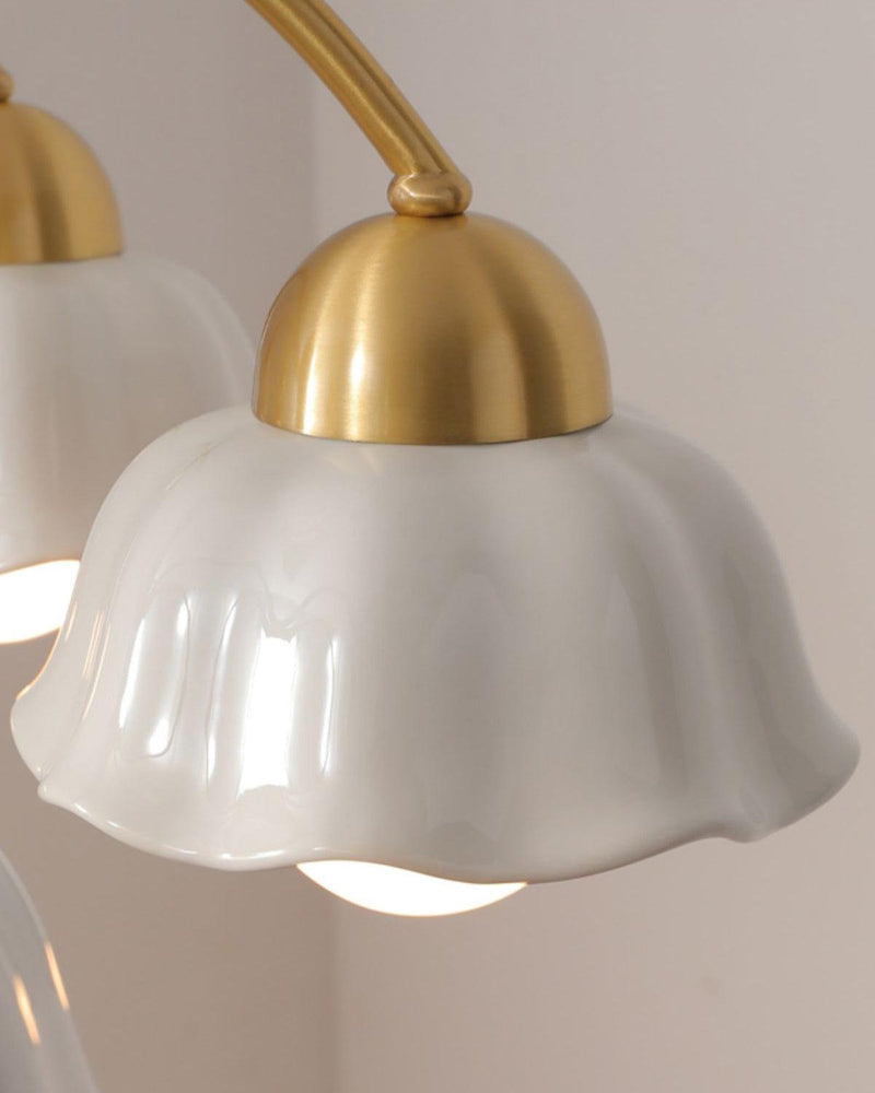 Swedish Modern Brass Chandelier