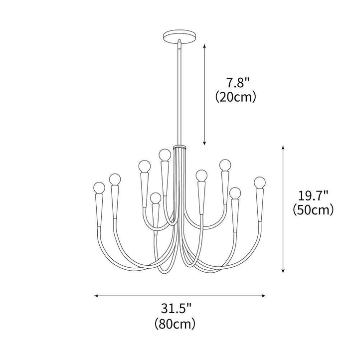 Swoop Arm Chandelier – detail 4