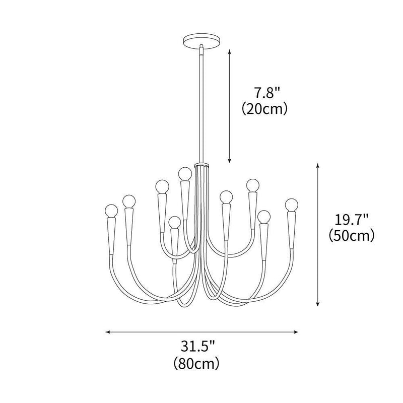 Swoop Arm Chandelier