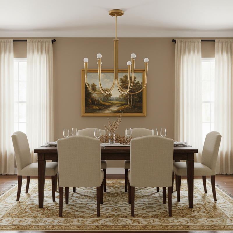 Swoop Arm Chandelier