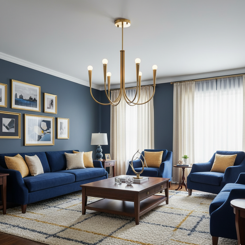 Swoop Arm Chandelier