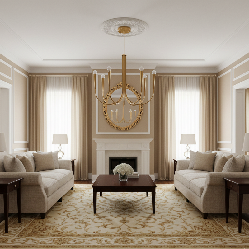 Swoop Arm Chandelier