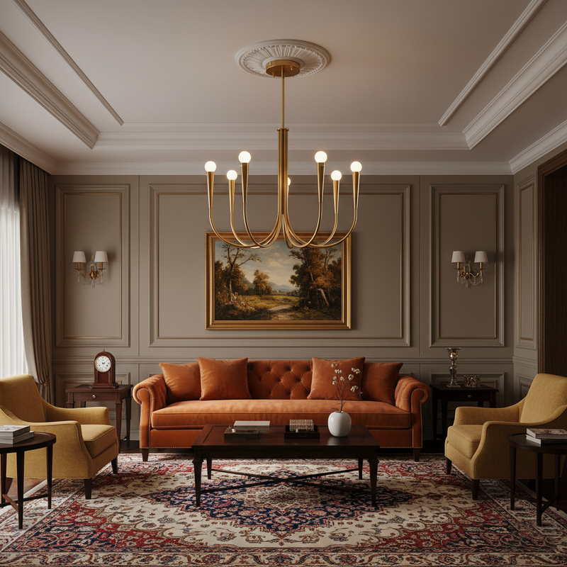 Swoop Arm Chandelier