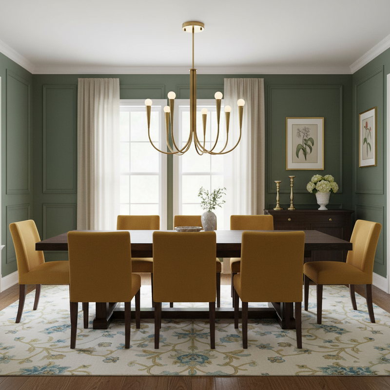 Swoop Arm Chandelier