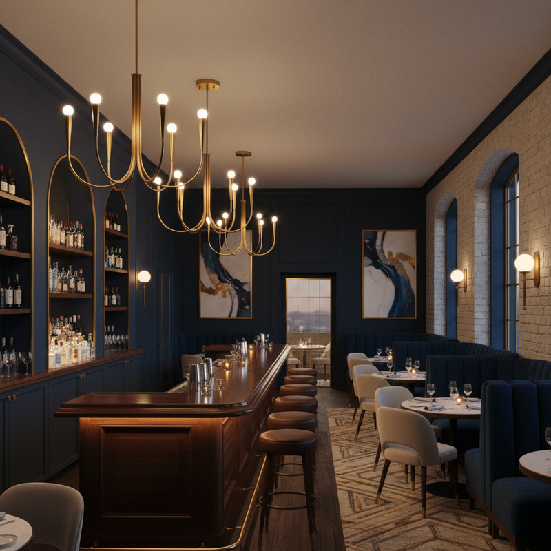 Swoop Arm Chandelier