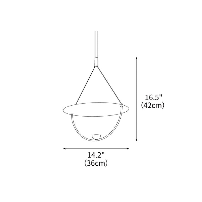 Teardrop LED Pendant Light 14.2"