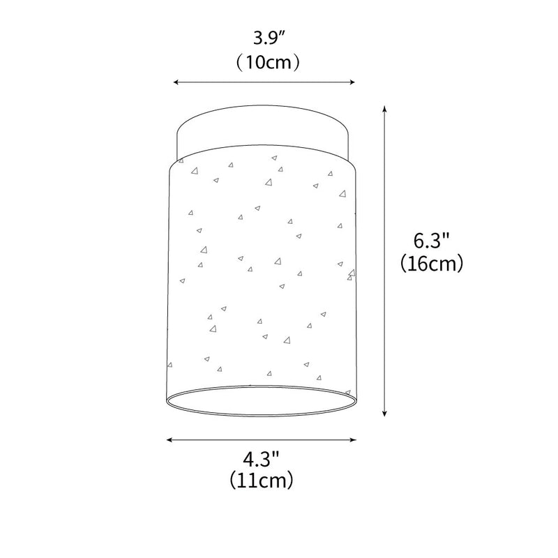 Terra Cylinder Ceiling Light 4.3"