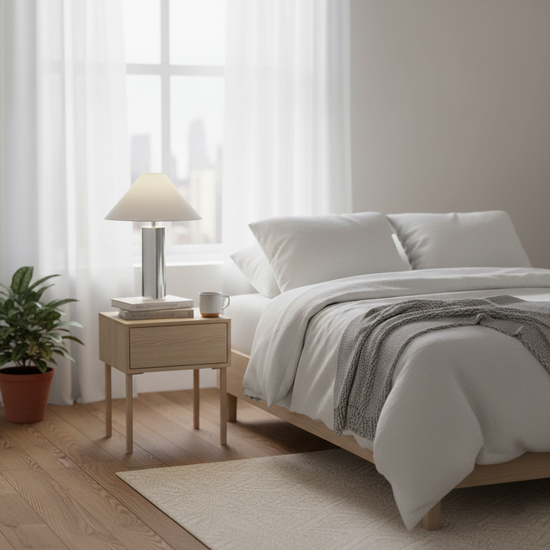 Theo Chrome Table Lamp 15.7"