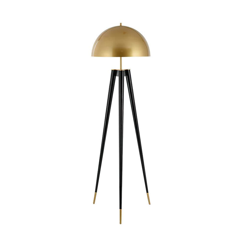 Three Legged Gold Gong Floor Lamp 19.7"