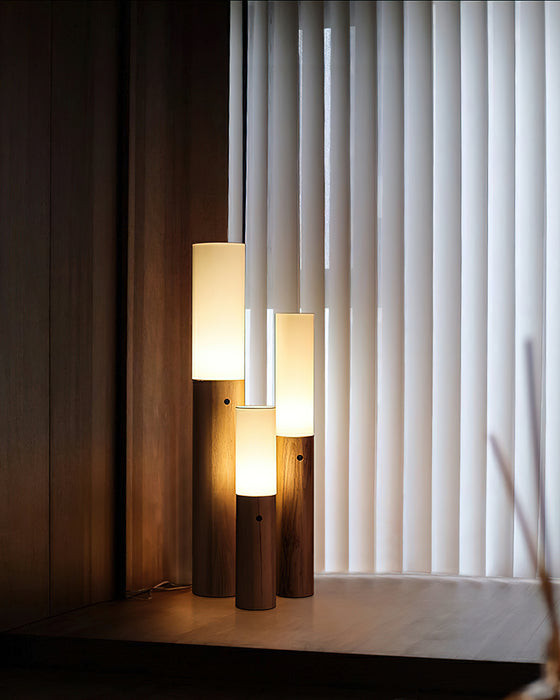 Timber Column Floor Lamp