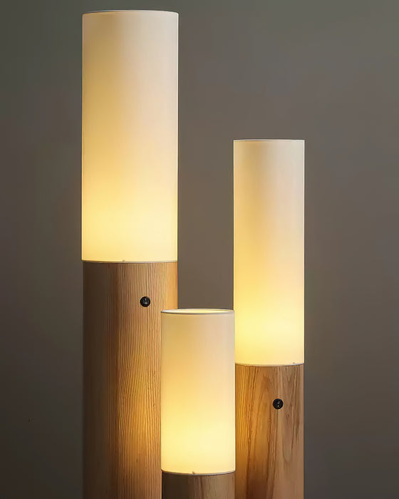 Timber Column Floor Lamp