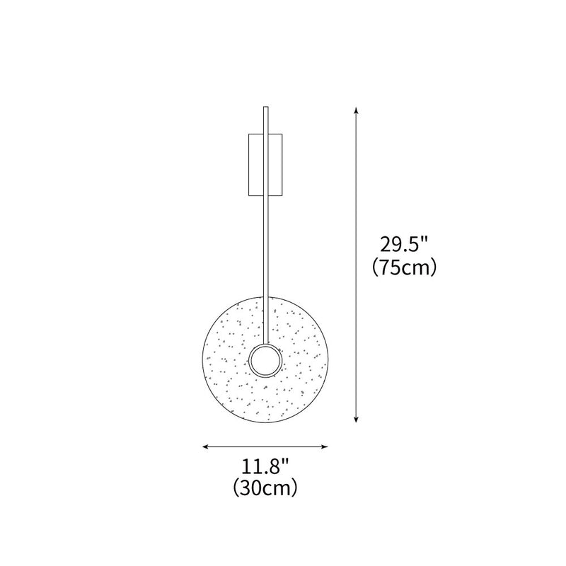 Travertine Disc Wall Lamp 11.8"
