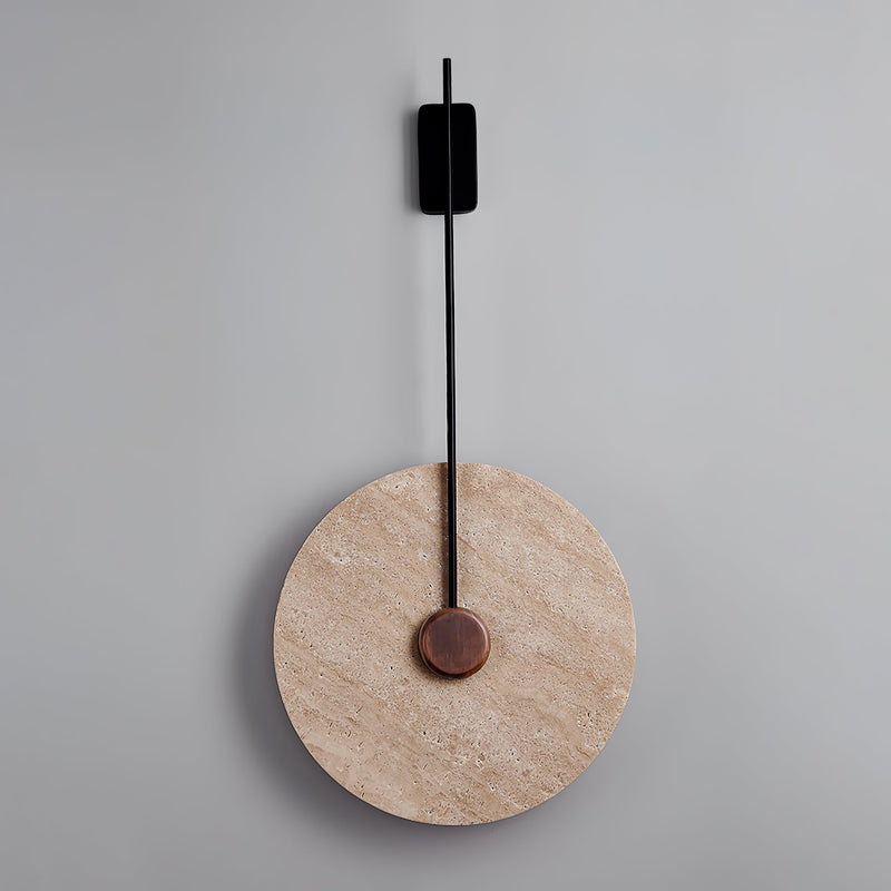 Travertine Disc Wall Lamp 11.8"