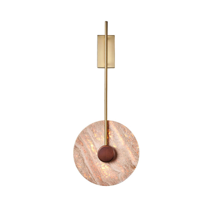 Travertine Disc Wall Lamp 11.8"