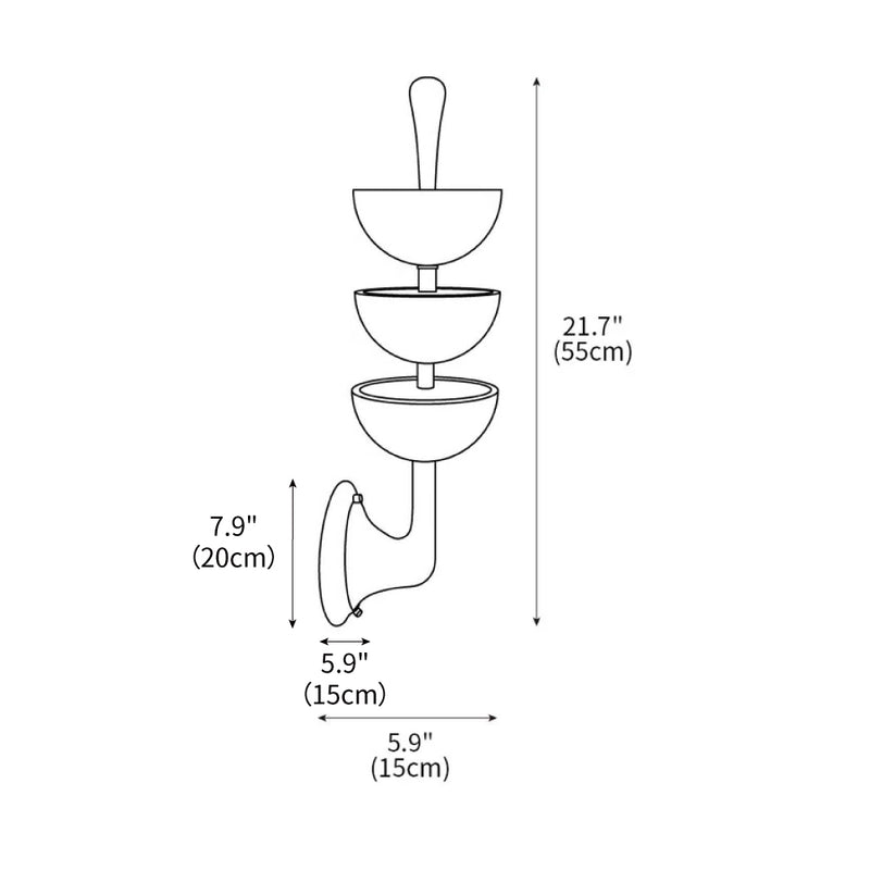 Triple Alabaster Wall Sconce 5.9"