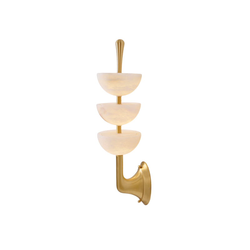 Triple Alabaster Wall Sconce 5.9"