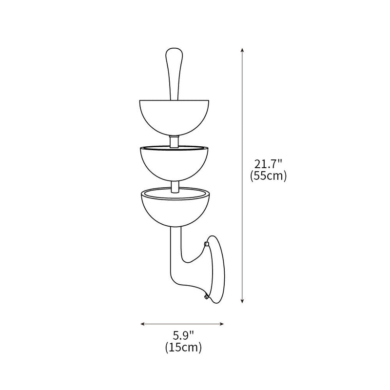 Triple Alabaster Wall Sconce 5.9"