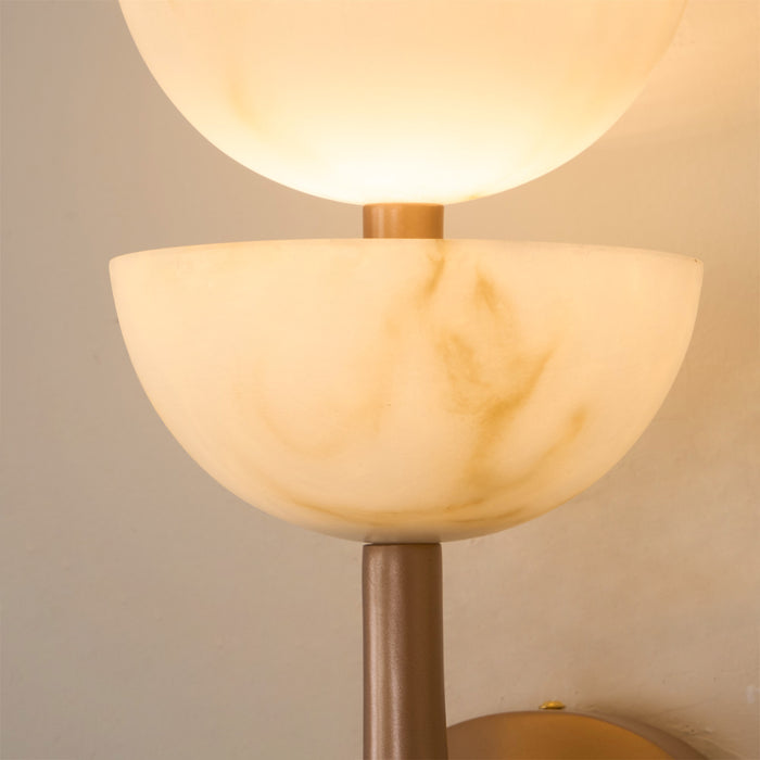 Triple Alabaster Wall Sconce 5.9"