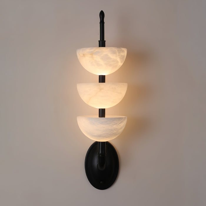 Triple Alabaster Wall Sconce 5.9"