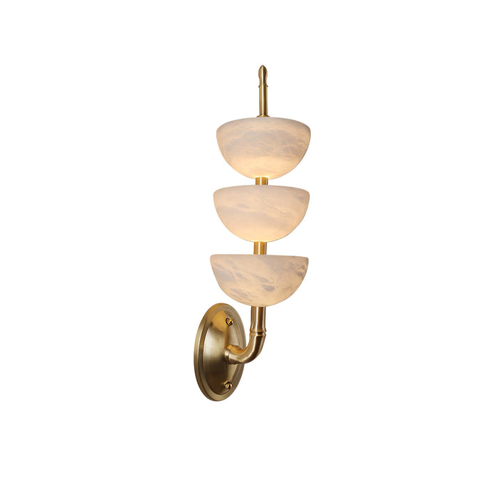 Triple Alabaster Wall Sconce 5.9"