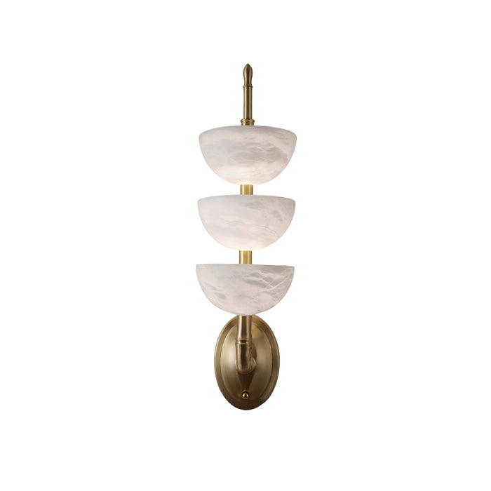 Triple Alabaster Wall Sconce 5.9"