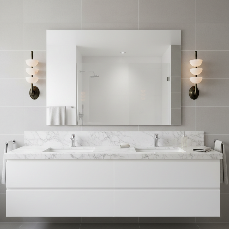 Triple Alabaster Wall Sconce 5.9"