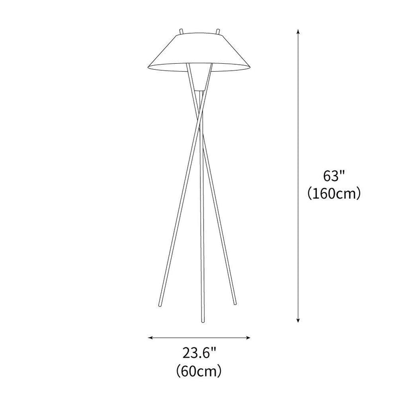 Tripod Cap Floor Lamp 23.6"