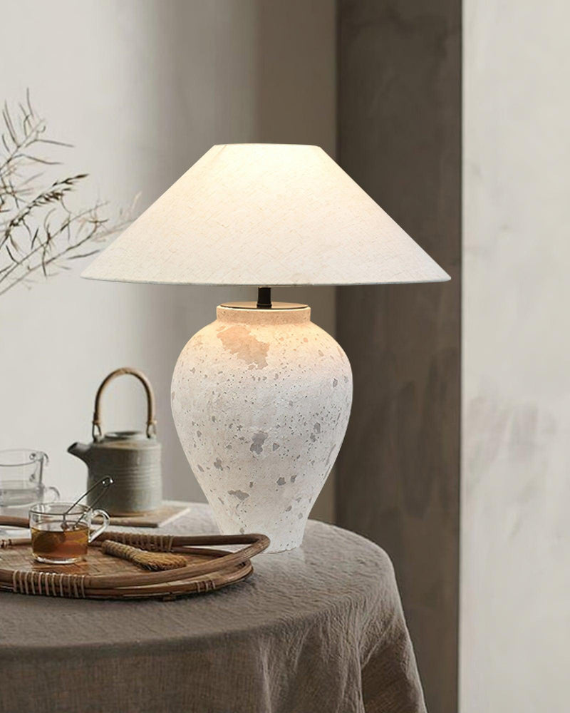 Tuscan Stone Table Lamp 17.7"