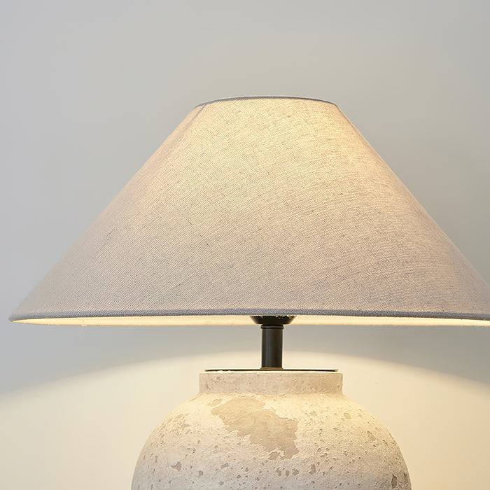 Tuscan Stone Table Lamp 17.7"