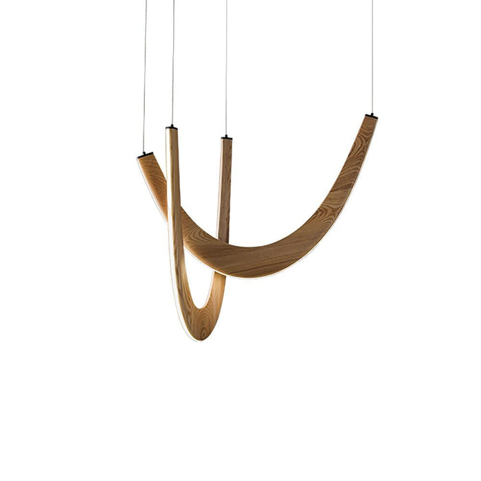 U Wooden Chandelier 36.2"