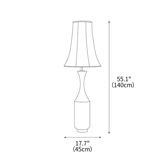 Vase Silhouette Floor Lamp 17.7"