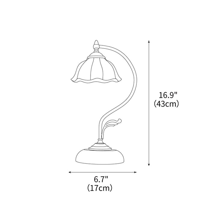 Vintage Laiton Table Lamp 6.7"