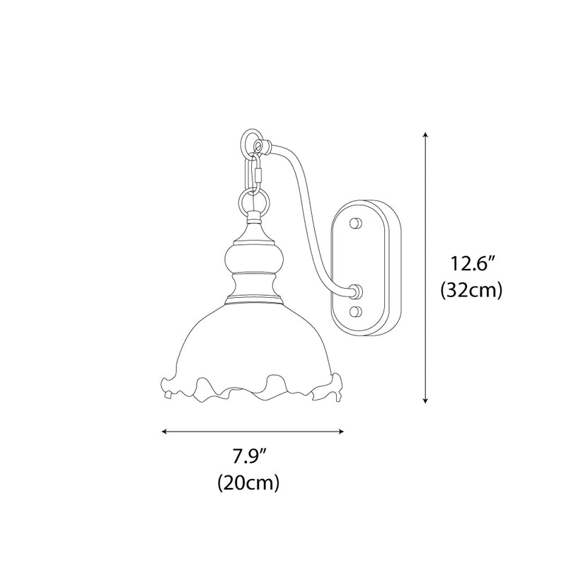 Vintage Flower Wall Lamp