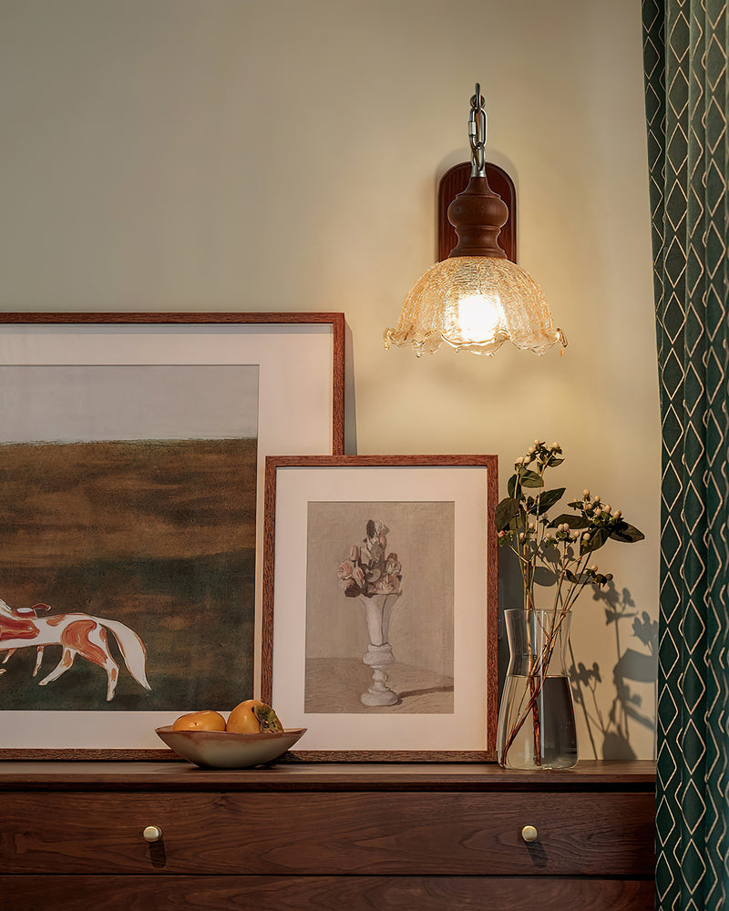 Vintage Flower Wall Lamp