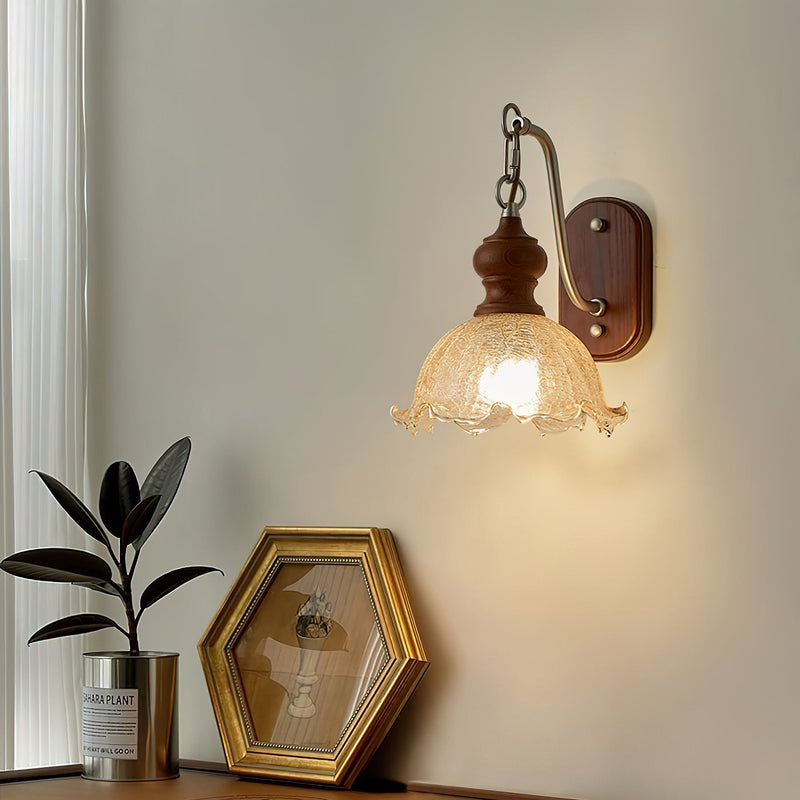 Vintage Flower Wall Lamp