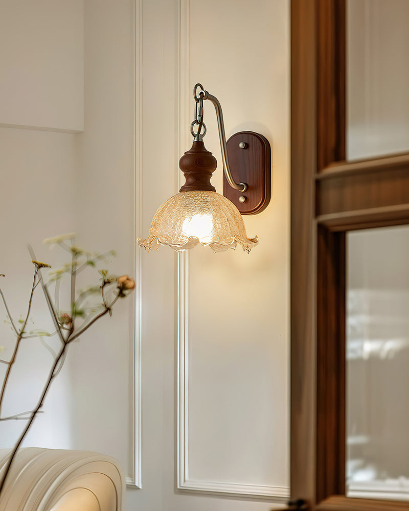 Vintage Flower Wall Lamp