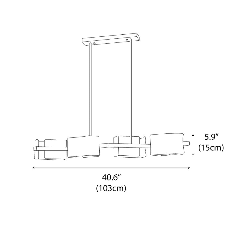 Water Ripple Glass Chandelier