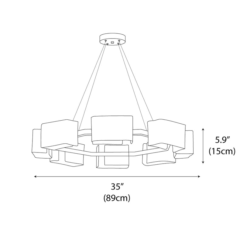Water Ripple Glass Chandelier