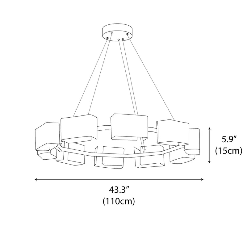Water Ripple Glass Chandelier