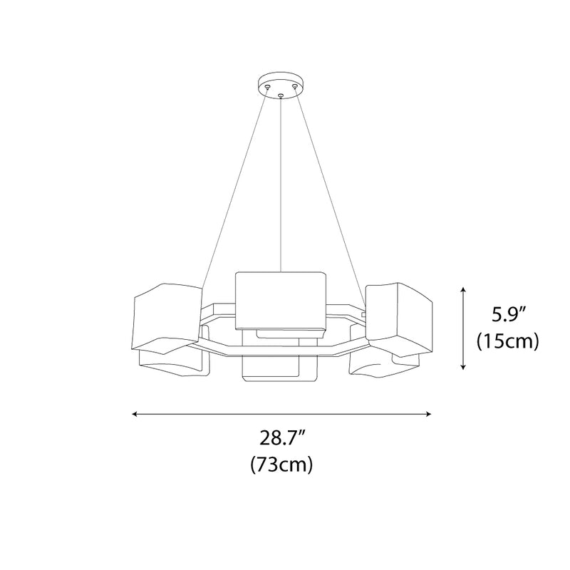 Water Ripple Glass Chandelier