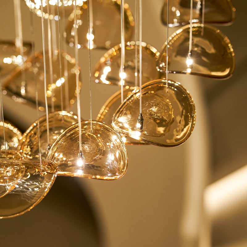 DIY Floating Leaf Chandelier