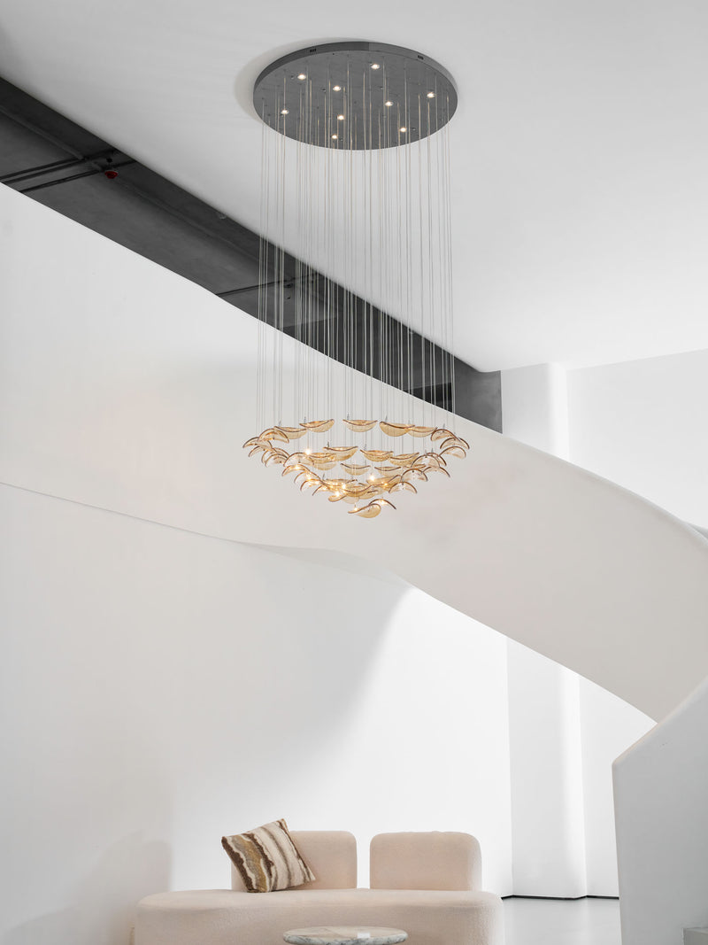 DIY Floating Leaf Chandelier