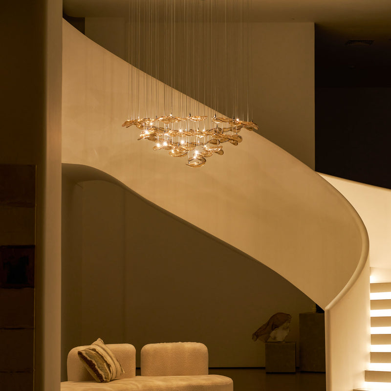 DIY Floating Leaf Chandelier