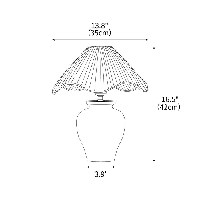 Wavecrest Table Lamp 13.8"