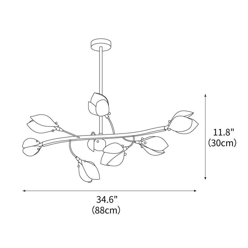 Porcelain Magnolia Chandelier