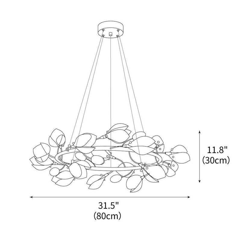 Porcelain Magnolia Chandelier