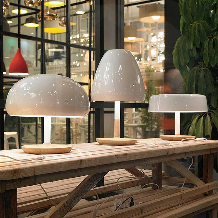 White Mushroom Table Lamp