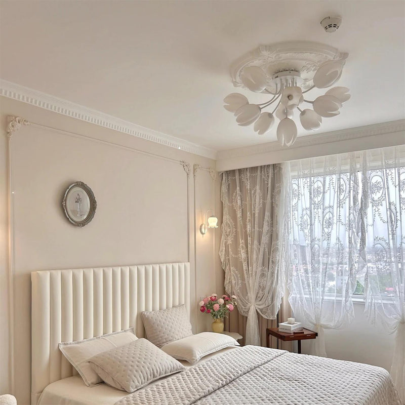 White Tulip Ceiling Light