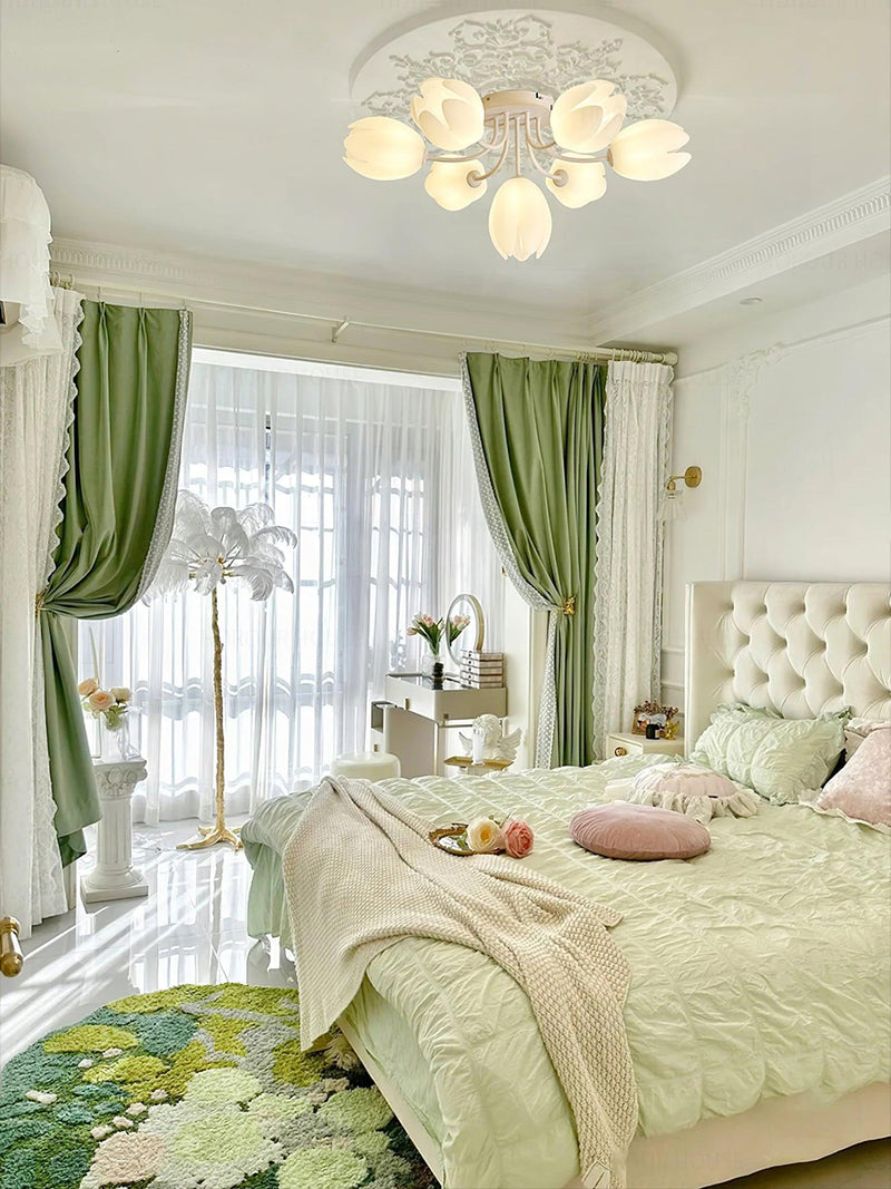 White Tulip Ceiling Light